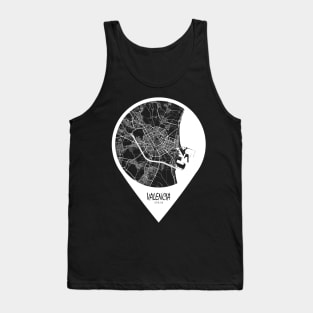 Valencia, Spain City Map - Travel Pin Tank Top